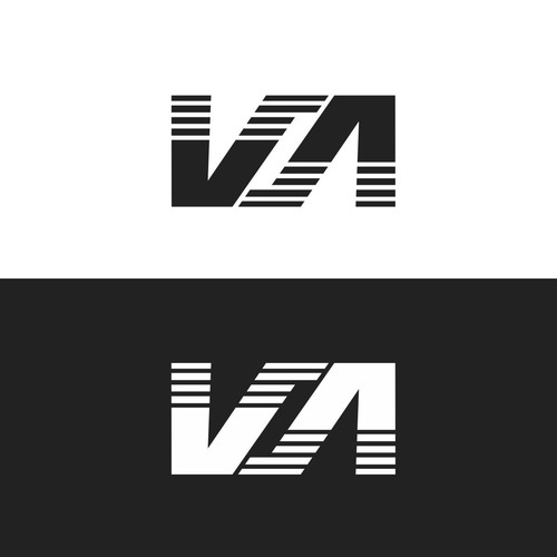 VA Monogram Logo for All Over Print Design by Arganesia