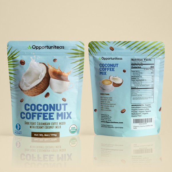 Design by Michele Proscia titled "COCONUT COFFEE MIX"