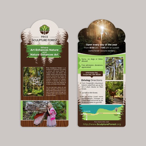 Enticing Rack Card for Unique and Fun Sculpture Park Nature Preserve Design by mindtrickattack