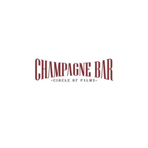 Luxury and modern Champagne Bar logo Design by sketsun