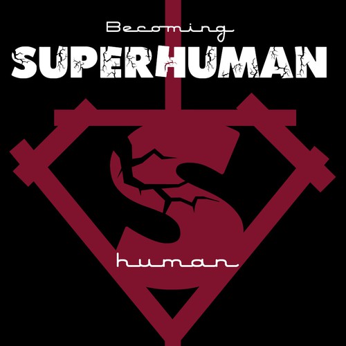 "Becoming Superhuman" Book Cover Diseño de RJM Designs