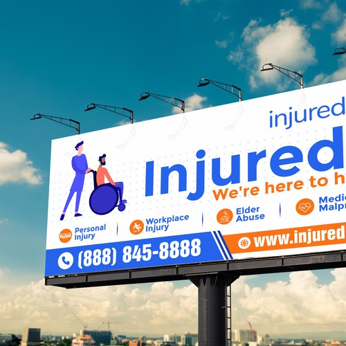 Injured.com Billboard Poster Design Réalisé par Shreya007⭐️