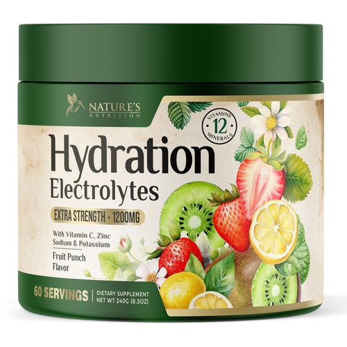 Hydration Electrolytes Design Needed for Nature's Nutrition Design by UnderTheSea™