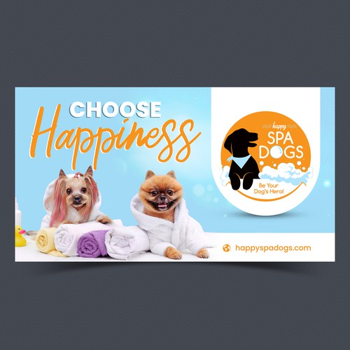 Choose Happiness Banner Design Design by Sezt