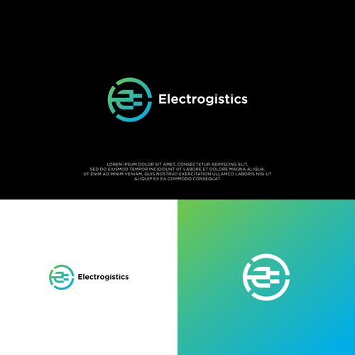 Design a logo for an eco-friendly electric logistics company Design by -BlackHorse™ -