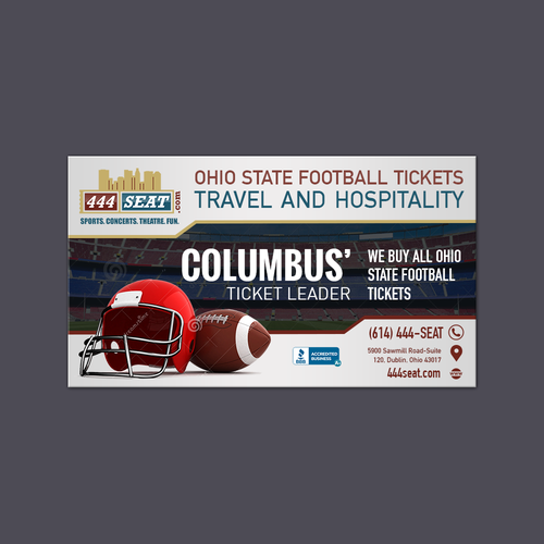 Design Ohio State Football Tickets, Travel and Hospitality Ad for