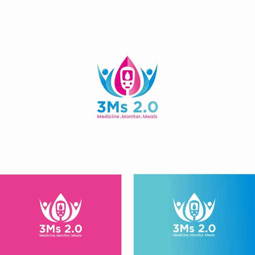 Logo for National Type 1 Diabetes Behavioral Health Research Study “3Ms 2.0” Design by Hoki™