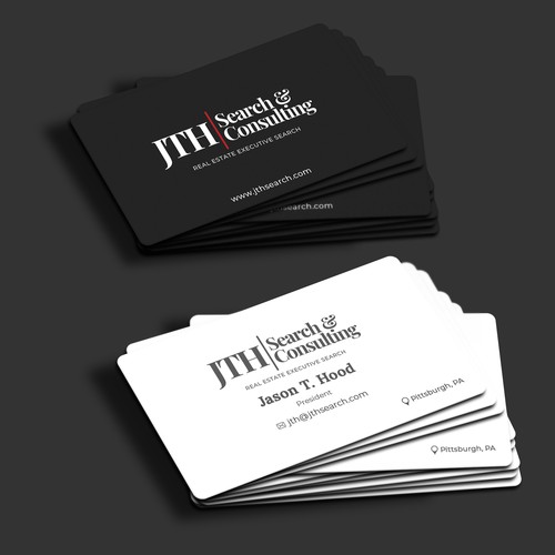 Business Card Design for Executive Search Firm Design by Allin1 design