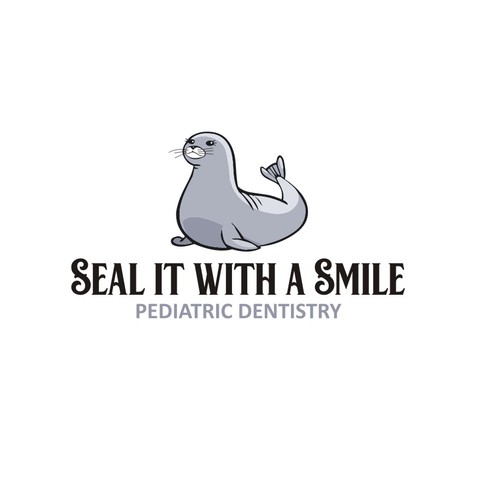 Modern and fun seal logo & branding package for new pediatric dentist! Diseño de nik007