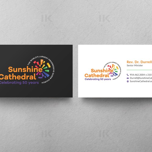 Business Card for Growing Progressing LGBTQ Church Design by IK_Designs