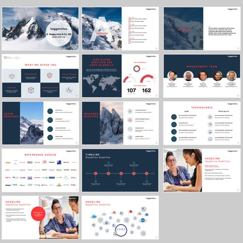 Coole Firmenprasentation Fur Schweizer Cloud Managed Serviceanbieter Powerpoint Template Contest 99designs