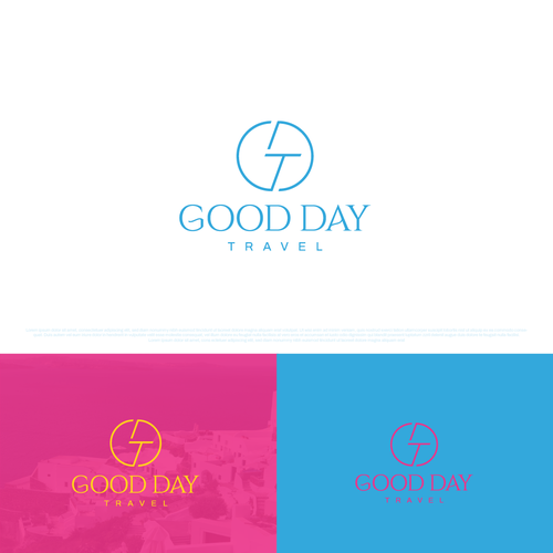 Luxury universal travel logo for marketing travel to brides, families, and premium travelers. Design by DX Raven Design