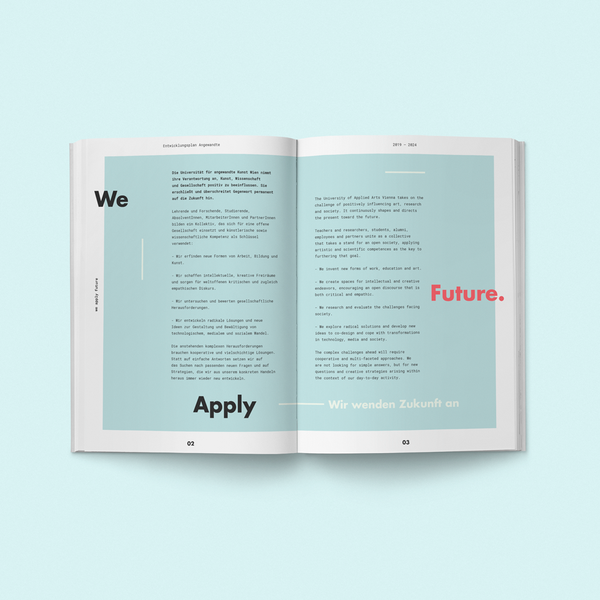 Design by deleted-2972675 titled "Development plan of the University of Applied Arts in Vienna | book cover & layout"