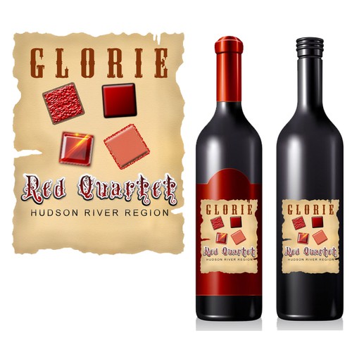 Glorie "Red Quartet" Wine Label Design デザイン by Pushon