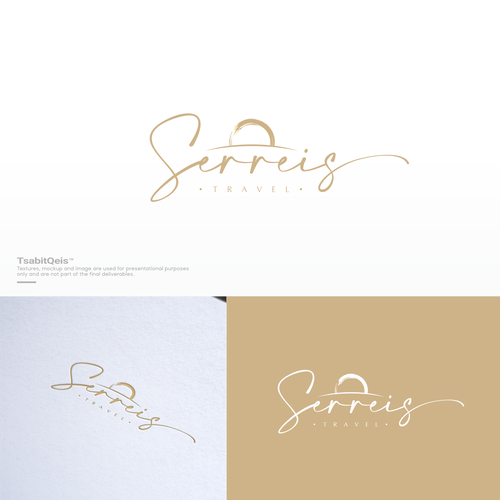 "We need a luxury, serene logo for a luxury travel agency" winning Logo & social media pack