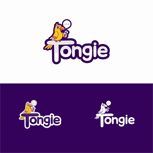 Design di Design Tongie's brand which is an A.I. boosted, language teaching mobile app di Logood.id