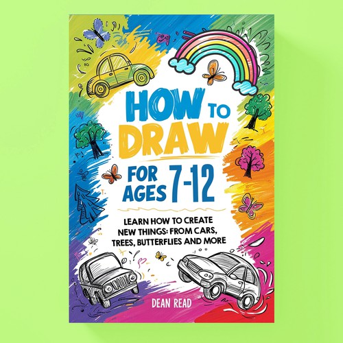I need the best drawing book cover design for kids ages 7 to 12 Design by art_AK