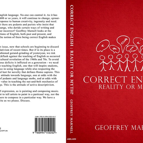 Create an attractive cover for a paperback book about language Design by huraioana