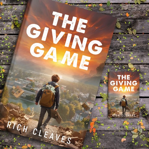 Middle grade book cover design about a kid who has to give away stacks of money Design by Aaniyah.ahmed