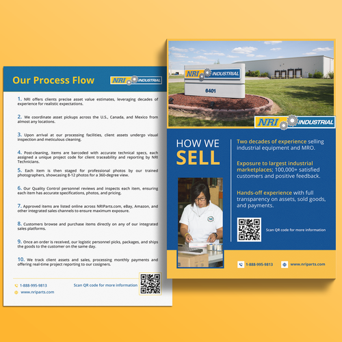 Design a brochure on our product processing journey Design by Prime Design by R