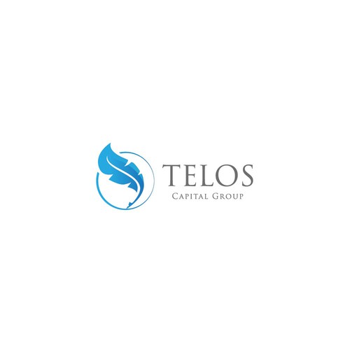 Professional, modern style logo with either "Telos" or "Telos Capital Group" written next to it roughly the same size Design by felnord