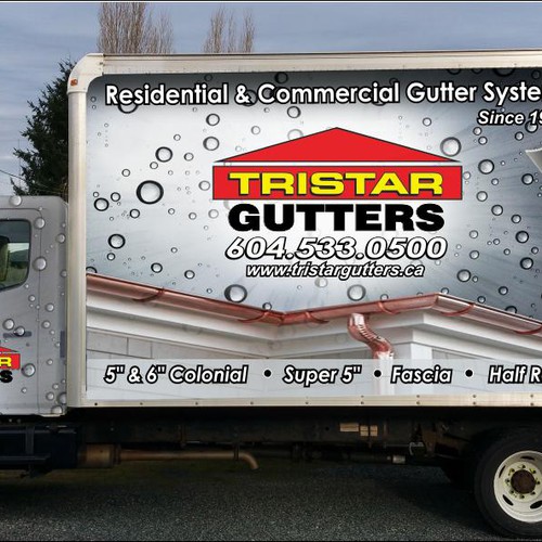 Tristar Gutter truck vehicle wrap (I AM HAVING A PRO INSTALL WRAP) Design by T i f a n y' s