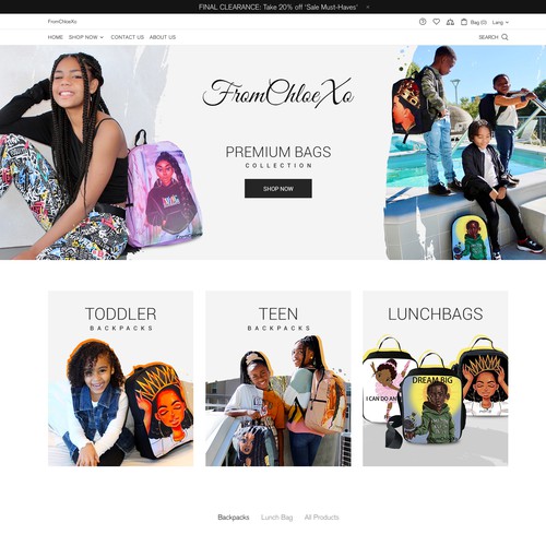 Backpack Header Image Design by Iconic Graphic