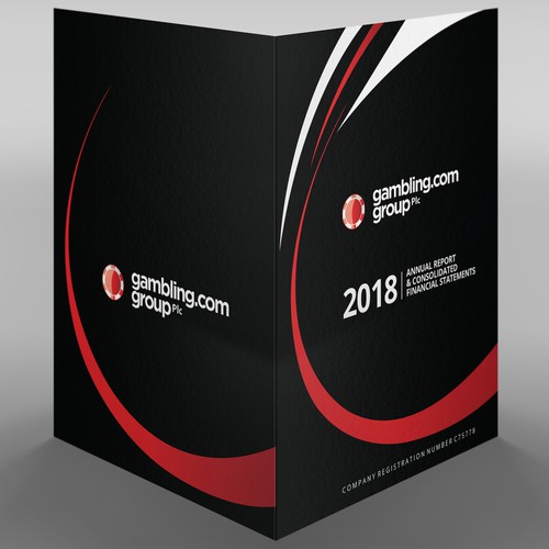 Annual Report Cover for Gambling.com Group Design by Xnine