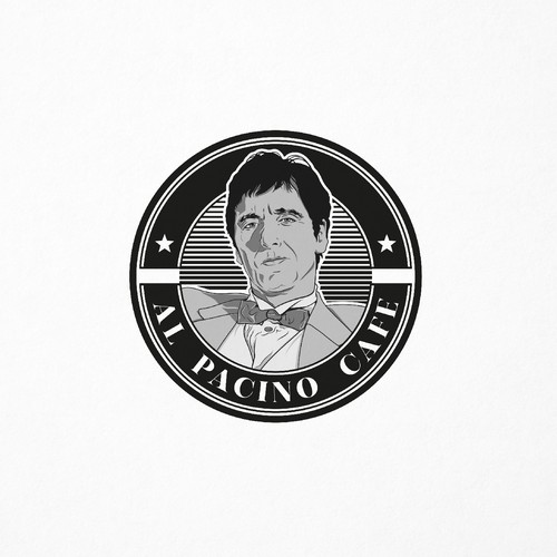 Logo for a high end Italian coffee shop with an Al Pacino theme. Design by Sanoja DSG