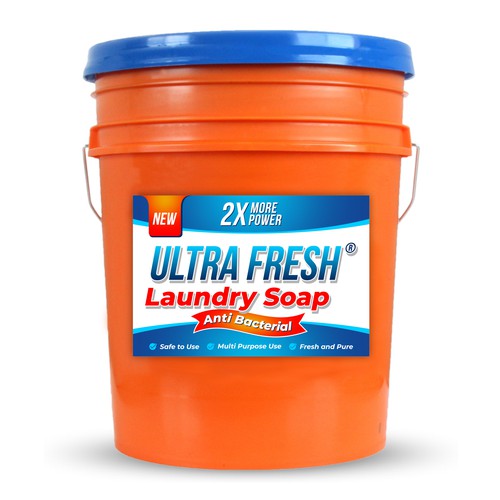 Ultra Fresh laundry soap label Réalisé par Dzhafir