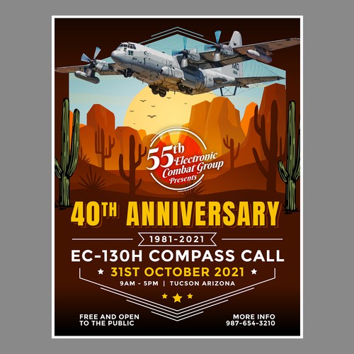 Air Force Flying Group 40th Anniversary Celebration Design by B88B