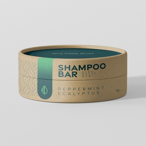 Packaging design for a zero waste shampoo bar! Design by gbraga