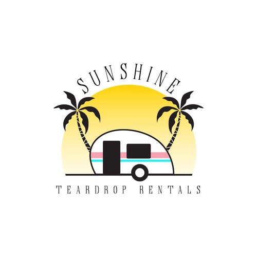 Design a "beachy" and feminine logo for a California travel trailer rental company. Design by daniboulware