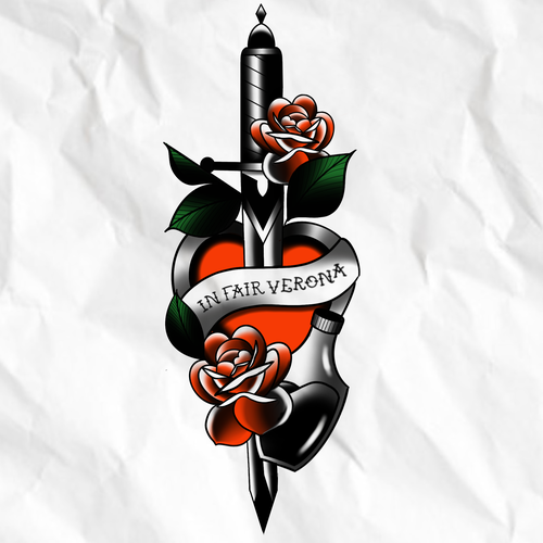 Design a Romeo and Juliet tattoo for a hopeless romantic Design by Katya Luu