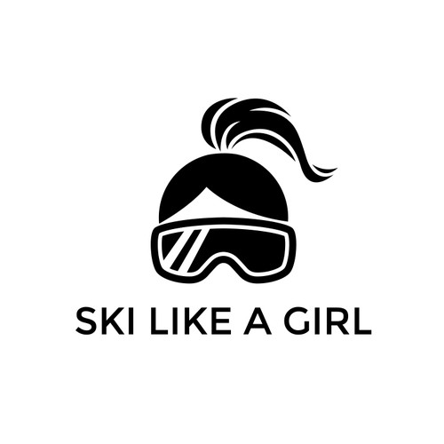 a classic yet fun logo for the fearless, confident, sporty, fun badass female skier full of spirit Diseño de Gabri.