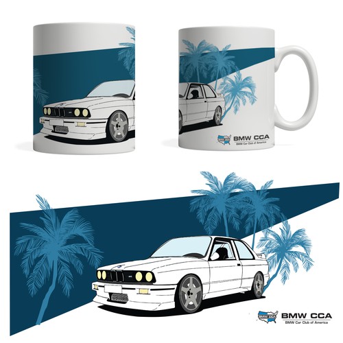 My drawing of the American sports car Coffee Mug by DESIGN jaag