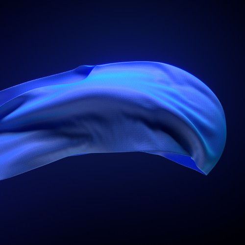 Sleek, modern 3D product rendering of head wrapping scarf. Design by Uniscura