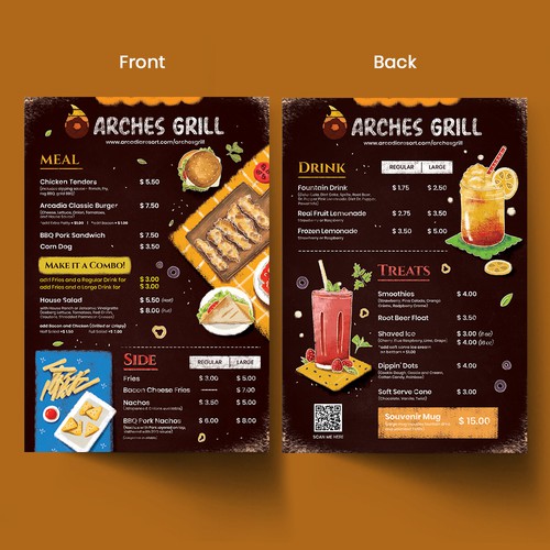 Poolside Grill Menu in Southern Utah Design by ritasriharningsih