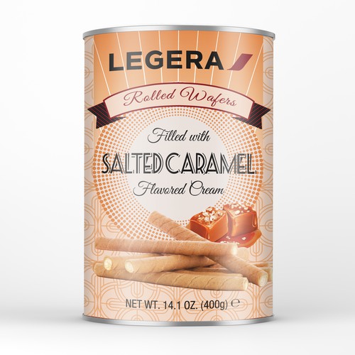 LEGERA Wafer Rolls Pack 125 gm - Salted Caramel Design by Nirmana92