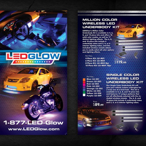 Design LEDGlow's New Trifold! Design by sercor80