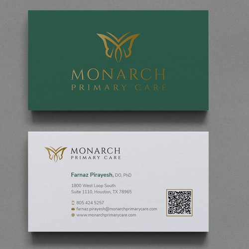 Design a classy, yet somewhat modern stunning, memorable business card for a medical clinic. No black! Please see colors Design by Xclusive16