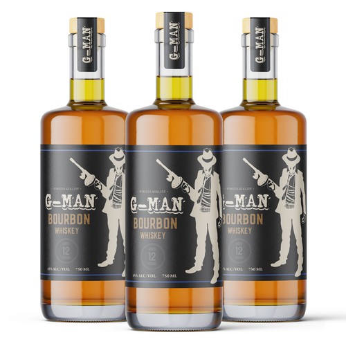 G-Man Whiskey Is seeking a distinctive design for our new brand. Design by sam2305