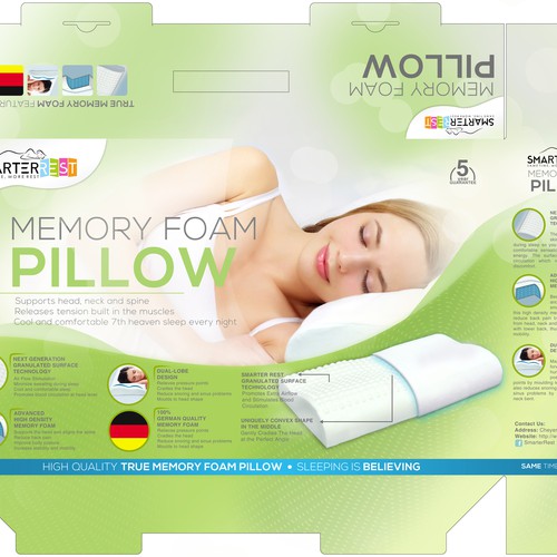 memory foam pillow from smarter rest