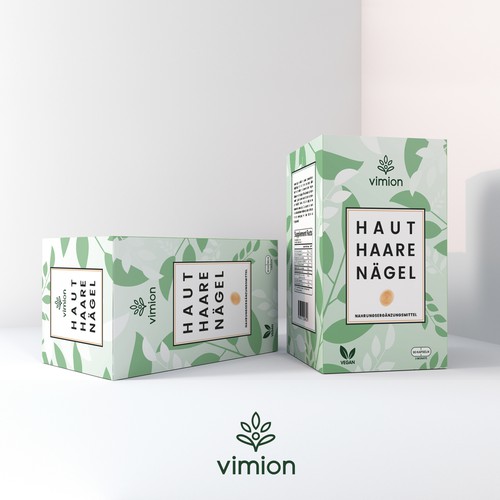 Packaging design for a German brand of high-quality food supplements Design by Francesca Macri