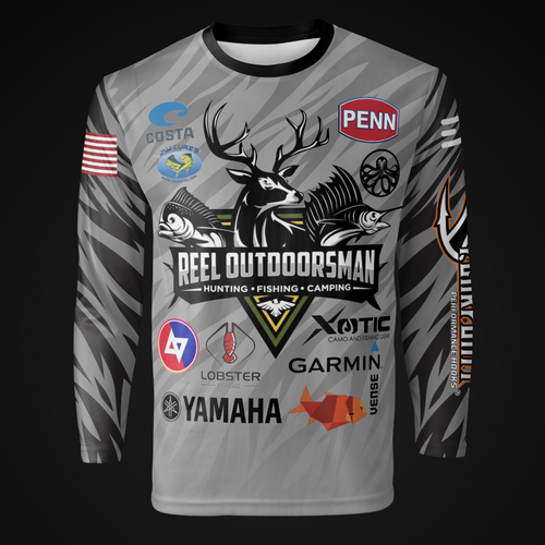 Reel outdoorsman tournament fishing jersey, T-shirt contest