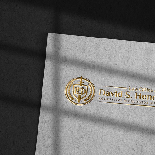 logo and letterhead for military criminal defense law firm Diseño de ironmaiden™