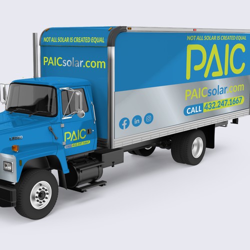 Design us an eye catching, modern, box truck wrap! Design by designsbymark