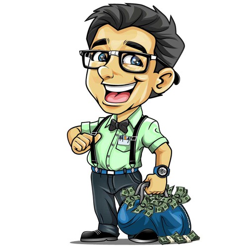 Geek cartoon caricature | Character or mascot contest