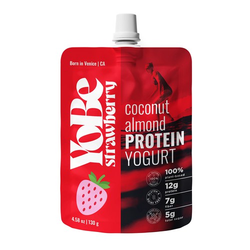 Create Eye-Catching Packaging for YoBe's Protein Yogurt to Shine at Whole Foods Design by MKaufhold