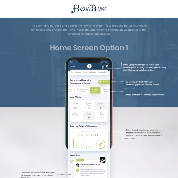 Design by Mob@ID titled "Music Practice Tracking App."